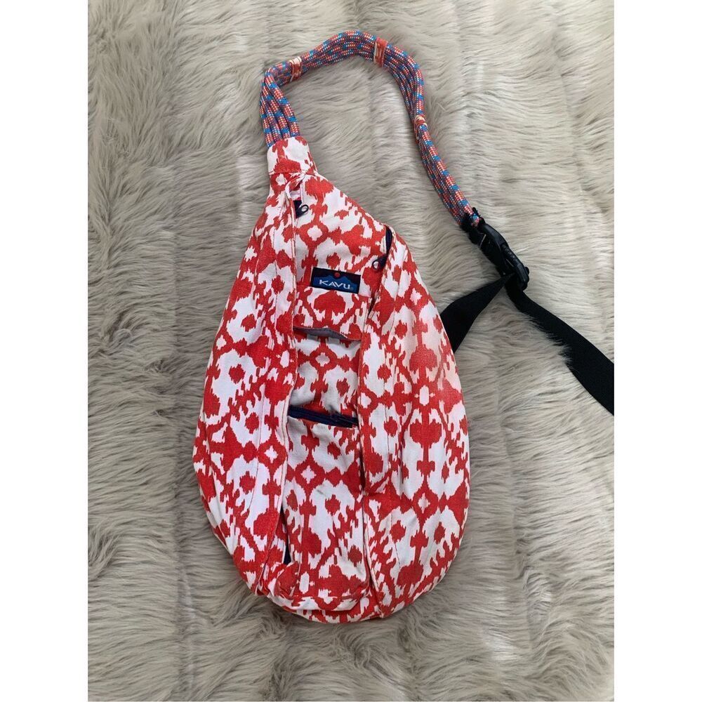 KAVU Ikat Rope Canvas Sling Bag Full Size hiking camping purse backpack